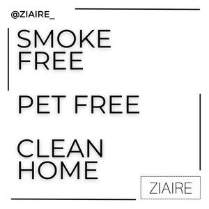 Smoke Free, Pet Free, Clean Home 🧼
